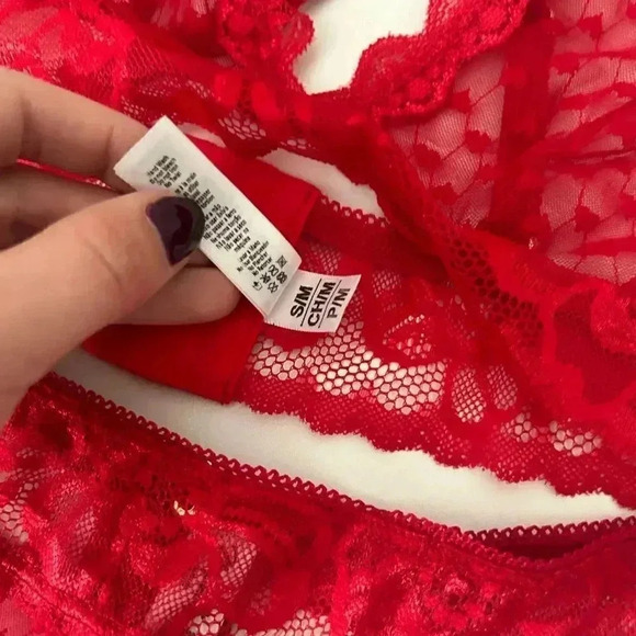 NWOT Mapale Nordstrom Heart Print Lingerie Set S/M - Picture 4 of 5